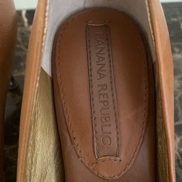 Camel brown leather heels Banana Republic Size 5M - Picture 3 of 4